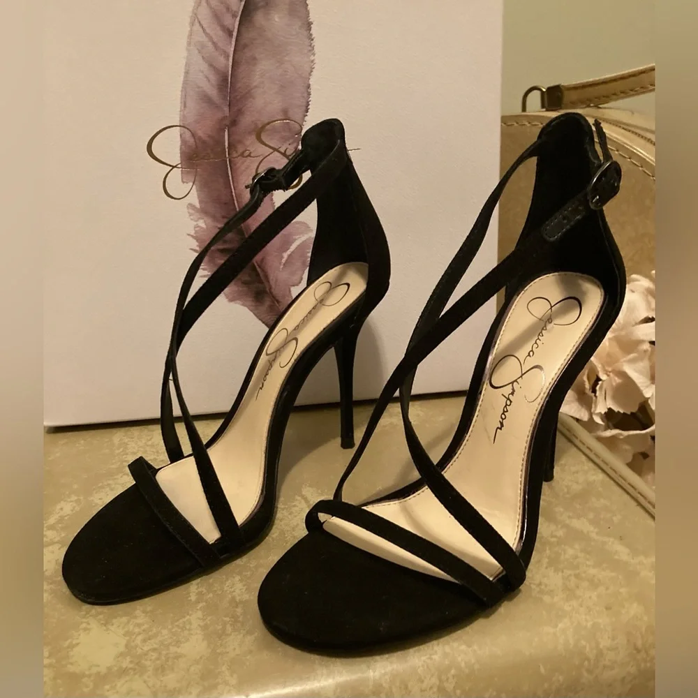 Jessica Simpson Aisha Strappy Microsuede Sandal Heels